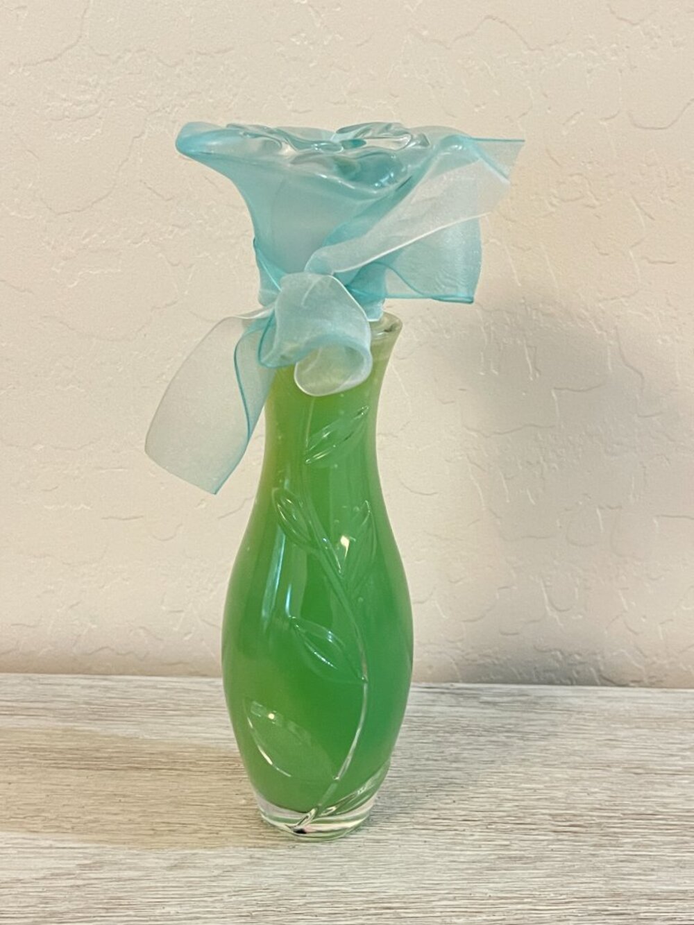 Bath & Body Works Glass Flower Bottle Bath Bubbles Vintage New Collectible